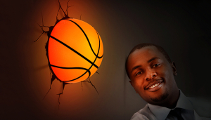 Luminária 3D Light FX Bola de Basquete